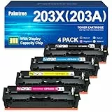 Palmtree 203X 203A Toner Kompatibel für HP 203X 203A CF540X für HP M281fdw Toner für Color Laserjet Pro M281fdw M254dw M254nw M281fdn M280nw M281cdw M254dn Schwarz Cyan Gelb Magenta 4-Pack