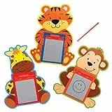 Baker Ross AT975 Zaubertafeln „Dschungelfreunde“, für Kinder-Partybeutel und als kleine Spielzeuge für Kinder, 12 Stück