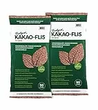 Floragard Kakaoschalen-Mulch 100 L (2×50 L) – natürliches Mulchmaterial & Rindenmulch-Alternative für Pflanzflächen, Stauden- & Gehölzbeete, Rosenbeete & Wege – unterdrückt Unkrautwuchs