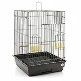 Montana Cages | Transportkäfig EOS ca. 44 x 44 x 68 cm Antik für Großsittiche & Papageien, Vogelkäfig für den Transport