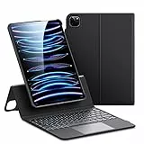 ESR für iPad Air 11 Zoll (M3/M2, 2025/2024), Pro 11 (2022/2021/2020/2018), Air 5th/4th Tastatur Hülle mit Trackpad, Magnetisch Abnehmbare Keyboard, Hoch-/Querformat, Schwarz