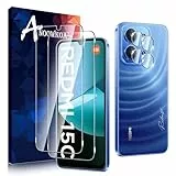 Anoowkoa 2+2 Stück Panzerglas für Xiaomi Redmi 15C 4G/5G Displayfolie Handyfolie 9H Härte HD Klar Displayschutzfolie für Redmi 15 C und Kamera Schutzfolie Anti-Kratzer