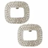LOVE SHOES Schuhclips Schnalle 2 Stück Strass Silber I Abnehmbare Brosche Schuhschmuck elegant I Shoe Charms Smartclip