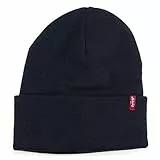 Levi's Unisex New Slouchy Beanie W Red Tab Detail Strickmütze, Blau (Blue), One size