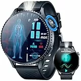 Smartwatch Herren mit EKG+HRV Fitnessuhr: 1.56 'Rund AMOLED Bluetooth Telefonfunktion Smart Watch mit 24H Herzfrequenz Blutdruck Schlaf Fitness Tracker mit LED Licht Sportuhr Kompatibel iOS Android
