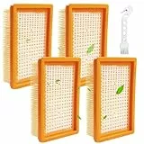 4 Stück für Kärcher Staubsauger Filter, für Kärcher WD4 WD5 WD6 MV4 MV5 MV6 Mehrzwecksauger mit 1 Bürste, Flachfaltenfilter für Staubsauger Zubehör für Karcher Nass, Mehrzwecksauger Ersatz