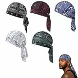 5 Stück Kühlendes Kopftuch, Atmungsaktiv Bandana für Herren & Damen, Kühlende Kopfbedeckung, Elastisch & atmungsaktiv – Passt auf die meisten Kopfgrößen für Radfahren Laufen