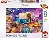 Schmidt Spiele 58576 Jeff Haynie, Romantisches Wildwest-Camping, 1000 Teile Puzzle