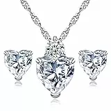N/K Ohrringe Halskette Diamant Herz Stil Elegante Frauen kristall schmuck Set kristall anhänger für Dame mädchen bequem und praktisch
