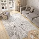 TAPISO Valley Teppich Kurzflor Grau Beige Mehrfarbig Meliert Verwischt Abstrakt Modern Wohnzimmer Schlafzimmer ÖKO-TEX 200 x 300 cm