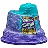 Kinetic Sand Mini-Meerjungfrauenschloss, 170 g, magischer Sand, violetter Sand, 1 Ausstechform, 2 Zubehörteile und 3 Edelsteine, Spielzeug für Kinder und Mädchen 3 Jahre