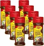 MAGGI Würzmischung 1, für gebratenes Fleisch, pikantes Gewürz, mit Kräutern, für saftige Steaks oder leckere Schnitzel, 8er Pack (8 x 78g)