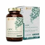 Natürliches OPC Traubenkernextrakt hochdosiert - 180 OPC Kapseln - 500 mg reines opc pro Tagesdosis - Hochwertig gewonnen aus europäischen Weintrauben - Vegan, Zertifiziert & Nachhaltig im Glas