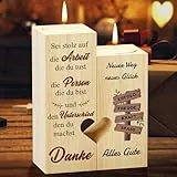 KAAYEE Abschiedsgeschenk Kollegen Kerzenständer, Herzförmiger Kerzenhalter Geschenke für Kollegin, Abschied Danke Kollegin Geschenk, Ruhestand Neuer Job Jobwechsel Geschenke zum Kollegin (Kollegin)