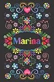 PERSONALISIERTES NOTIZBUCH FÜR MARINA: Schönes Geschenk für Marina (Liniertes Notizbuch für Mädchen und Frauen)