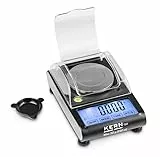 Kern TGD 50-3C Taschenwaage 50g/1mg - Präzise Schmuckwaage bis 50g, 0,001g Genauigkeit, Karatwaage 250 ct, Touch-Display, Edelstahl-Wägeplatte, mit Klappdeckel, USB & Batteriebetrieb