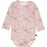Fred's World by Green Cotton Baby Girls Bloom l/s Body Base Layer, Almond/Papaya/Navy, 86