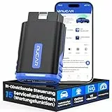 OBD2 Bluetooth Adapter Für iOS & Android, MUCAR DriverScan OBD2 Diagnosegerät Mit Volle Systemdiagnose+15 Reset-Funktion, Diagnosegerät Auto Für BI-Direktionale Steuerung/Exklusive APP/Batterietest