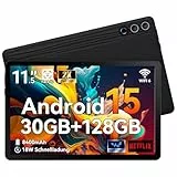 Ainmel Tablet 11,5 Zoll Android 15, 30GB RAM 1TB TF, 2K Android Tablet 2000 * 1200 FHD, 8400mAh, Widevine L1, 13MP Kamera, WiFi 6&BT 5.3, Face ID Tablet PC für Arbeit/Studium - Schwarz