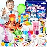 Gontence 80+ Experimente für Kinder, Spielzeug ab 4 5 6 7 8 9 10 Jahre Jungen MäDchen, Kristalle Züchten, Chemiebaukasten, Vulkanausbruch, Spiele Geschenk Junge