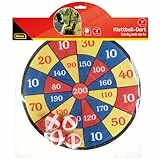 Idena 40095 - Dartspiel mit Dartscheibe aus Stoff und 4 Klettbällen, Durchmesser ca. 35 cm, für drinnen und draußen