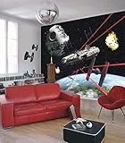 Komar - Fototapete STAR WARS MILLENNIUM FALCON - 368 x 254 cm - Tapete, Wand, Dekoration, Wandbelag, Wandbild, Wanddeko, Galaxy, Erde, Raumschiff - 8-489
