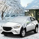 iKALULA Frontscheibe Abdeckung, Auto Scheibenabdeckung Winterschutz Faltbare Windschutzscheiben Autoabdeckung Eisschutzfolie für Sommer Winter gegen Sonne Staub Frost EIS Schnee,148 * 238cm