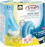 Pattex AERO 360° Wildblumenwiese Tabs Nachfüllpack, reduzieren Feuchtigkeit und schlechte Gerüche, Nachfülltabs für den Luftentfeuchter AERO 360°, 2er-Pack (2x450g)