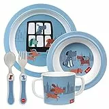 sigikid 25244 Melamin Set, dog blau Mädchen und Jungen empfohlen ab 36 Monate blau