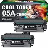 Cool Toner Kompatibel Tonerkartusche als Ersatz für HP 05A CE505A 05X CE505X Laserjet P2035 P2055DN P2035N P2055 P2055D P2055X P2030 P2050 (Schwarz, 2er-Pack)