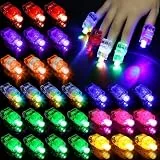 Deskium 320 Stück Finger-LED-Lichter, batteriebetriebene Mini-Ringlampen in 8 Farben, Finger-Taschenlampen für Rave-Konzert-Shows, leuchtet im Dunkeln, Partyzubehör