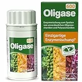 Oligase 600, Enzymmischung zur Verdauung von blähenden Kohlenhydraten, Verdauungsenzyme zur Abhilfe bei Blähbauch & Magenschmerzen, frei von Gluten und Fructose, für Vegetarier geeignet, 100 Kapseln