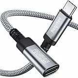 Wengshini USB C Verlängerungs Kabel 2M,USB C Buchse auf USB Stecker USB C Kabel Verlängerung,100W/20Gbps Datenübertragung für Laptop, Mobiltelefon, Monitor, Geräte usw.