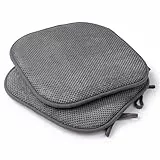 Paco Home Sitzkissen mit Schnüre 40x40 Memory-Schaum-Kissen Stuhlkissen Uni Sitzauflage Innen 2er Set