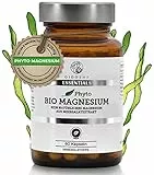 QIDOSHA® Bio Magnesium Kapseln hochdosiert, 525mg pflanzliches Magnesium bio je Tagesportion, 60 Kapseln im Glas, Magnesium aus Bio Meersalat Ulva lactuca, Meerlattich Magnesium, vegan, laborgeprueft