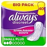 Always Discreet Inkontinenzeinlagen Für Frauen Normal 40 Stück Rundumschutz Unglaubliche Diskretion