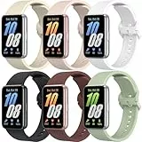 ZGCE 6 Stück Silikon Armbands Kompatibel mit Samsung Galaxy Fit 3 Armband Herren Damen, Wasserdichtes Uhrenarmband Sport Ersatzarmband für Samsung Galaxy Fit 3 SM-R390