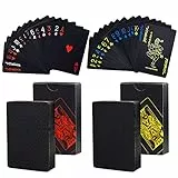 Coole Kunststoff-Spielkarten, Deck of Cards, wasserdichte Spielkarten Poker-Karten für Geschenk Party Spiel (Black Diamond)
