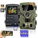 Lutranstra 5K Wildkamera WLAN, 64MP Full HD, Handyübertragung App