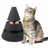 CanadianCat Company | Kratzspielzeug Treetop - Kratzpappe mit Spielbällen - schwarz | Ø 27,5 x 28 cm Höhe, Spielzeug für Katzen