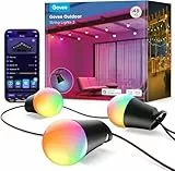 Govee Outdoor LED Lichterkette Außen 2, 15M Dimmbare RGBICW Lichterkette mit 16 Millionen Farben und 47 Szenenmodi, 100lm pro LED Lebensdauer 25000h, IP65 Wasserdicht, Funktioniert mit Google Home