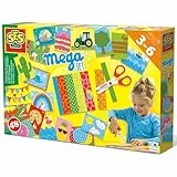 SES Creative | Schneideset für Kinder ab 3 Jahre | Lernspiel mit Kinderschere & 48 Schneideübungen | Motorikspiel Vorschule | Schneiden lernen Kinder | Geschenkidee Vorschulkinder