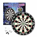 Klassische Dartboards Professional Bristle Dartscheibe with 12 Darts (Darts Not Included, Standard)