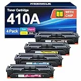 KEENKLE 410A Toner kompatibel für HP 410X Multipack, CF410A CF410X, für HP MFP m477fdw, Color Laserjet Pro MFP M477fdw M477fdn M452nw M377dw M452dn M452dw M477dw, 4er-Pack