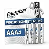Energizer Ultimate Lithium Batterie AAA (4 Stück) - Die langlebigste AAA Batterien der Welt - 100% auslaufsichere Konstruktion - 100% plastikfreie Verpackung - 25 Jahre lagerfähig