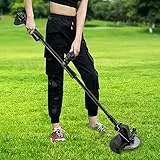 Rasentrimmer mit Akku, 300W Freischneider 1500mAh, 6000rpm, Klingenwinkel Einstellbar, Split Handle, bürstenloser Motor, Kollisionsschutzstahldraht, Kantenschneider Rasen mit Gras Baffle