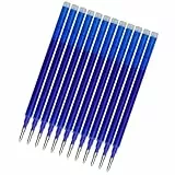 12 Stück Radierbare Ersatzminen Blau 0,7, Kompatibel mit Allen Radierbaren Tintenrollern, Hochwertige Nachfüllungen für Tintenroller Radierbar, Glattes Schreiben und Radieren Blau, 0.7mm