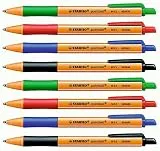 STABILO Druckkugelschreiber Stabilo Pointball, Einzelstifte 2x Schwarz, 2x Blau, 2x Grün, 2x Rot