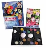 EULENSPIEGEL Schminkpalette 12 Farben 21 Teile