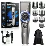 Haarschneidemaschine Profi, Haarschneider USB C-Ladung Trimmer Herren LED Anzeige, IPX6 Wasserdichte Präzisionstrimmer,